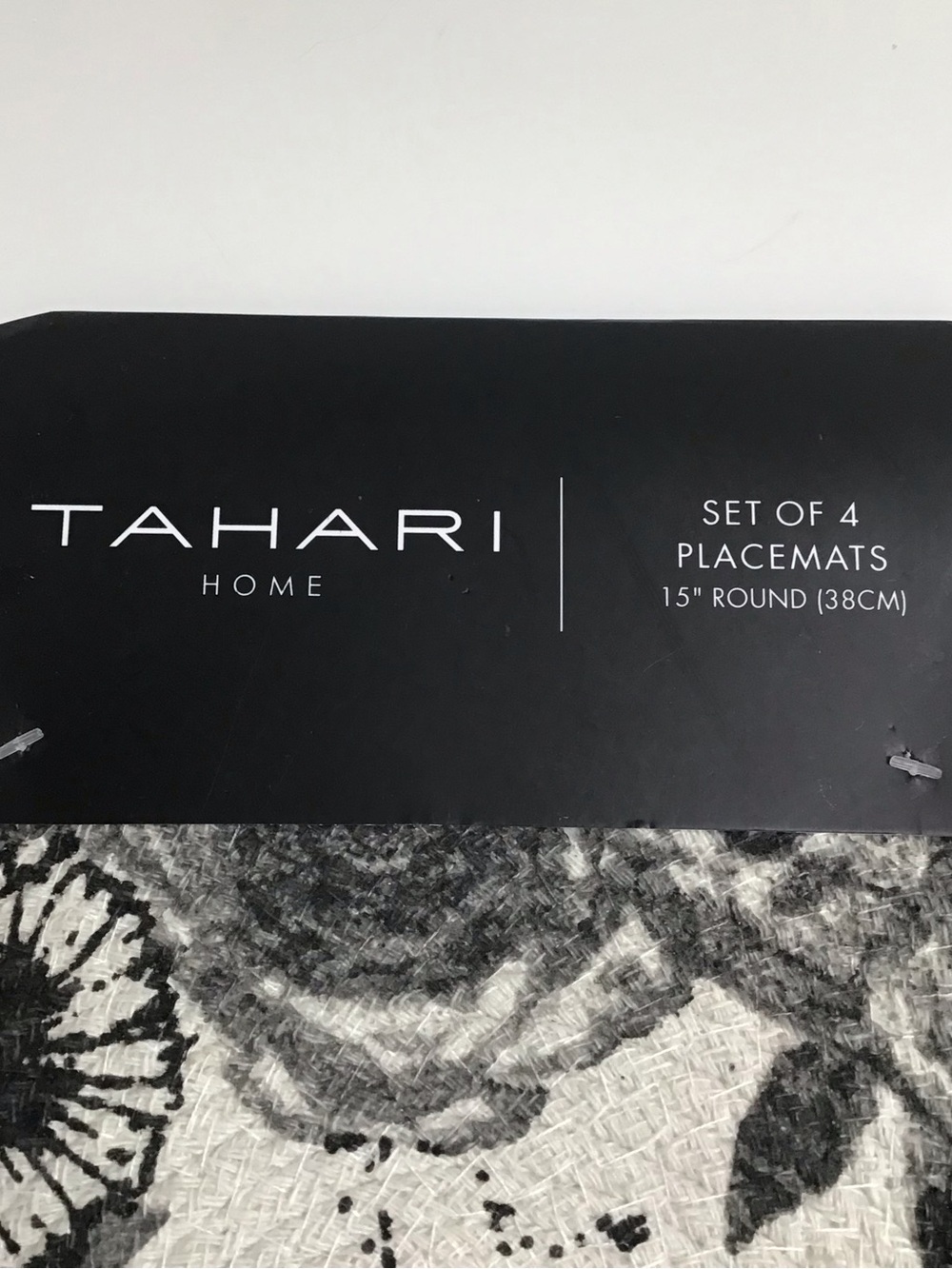Tahari Home Skull Placemat SET OF 4 Day of Dead Halloween Sugar Skull Woven NEW - Picture 3 of 11